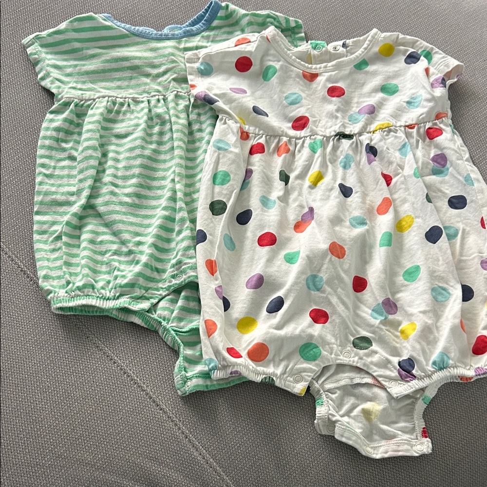 Primary Bubble Romper - Set of Two